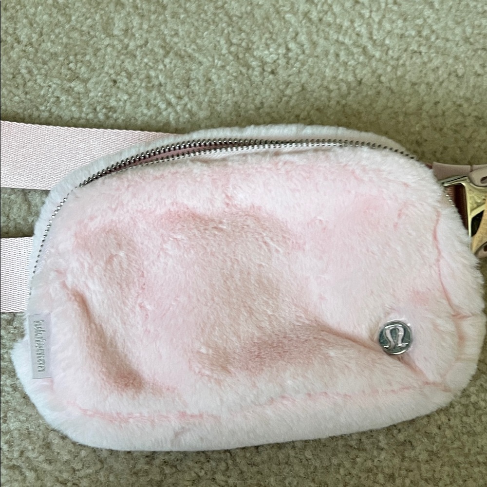Pink fur lululemon Belt Bag!